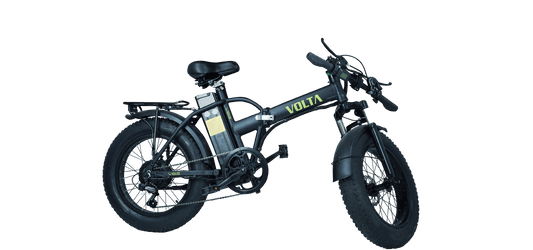 Folding Fat Tyre E-Bike 48v Volta VB2 Black