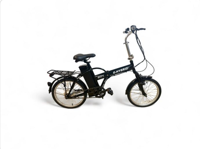 Folding e-bike G-Hybrid City Bike with Throttle Black