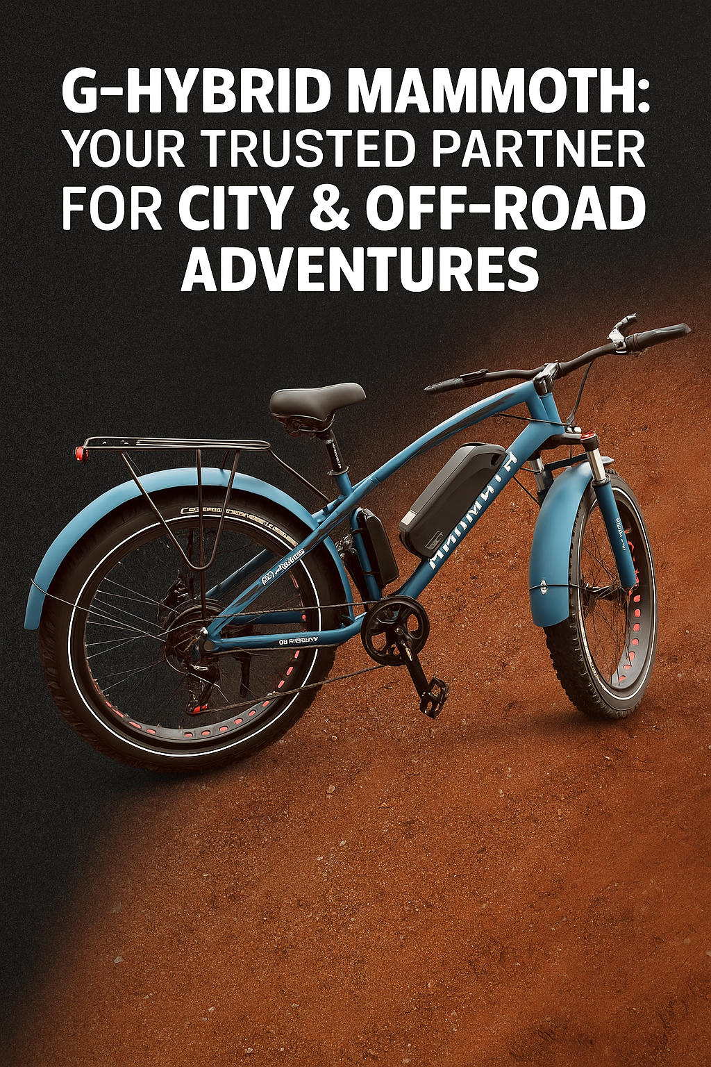 Fat Tyre Electric Bicycle G-Hybrid Mammoth Blue Motor 48v Battery