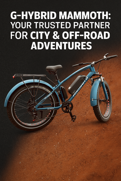 Fat Tyre Electric Bicycle G-Hybrid Mammoth Blue Motor 48v Battery