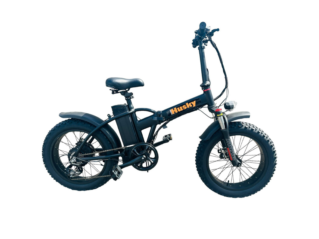 Fat Tyre Folding E-bike G-Hybrid Husky Black