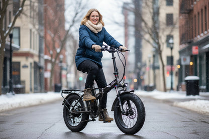 Folding Fat Tyre E-Bike G Hybrid Dyno Black