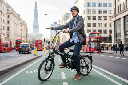 Folding e-bike G-Hybrid City Bike Black