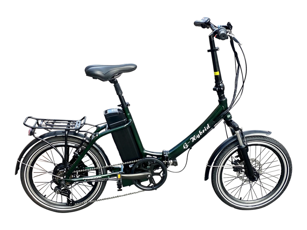 Freedom Folding e-bike with Lower Step Green