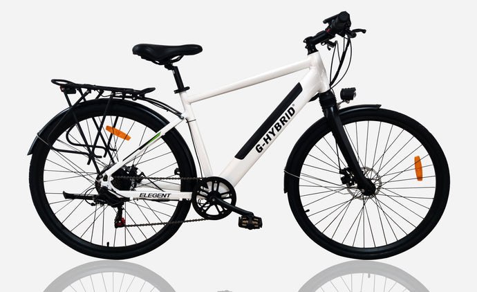 Commuter E-Bike G-Hybrid Elegent White with Throttle