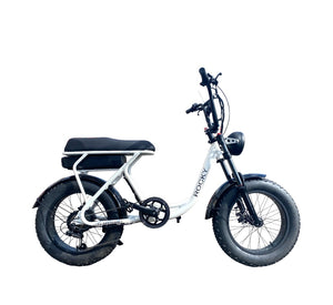 G-Hybrid Rocky Retro Electric Bike WHITE