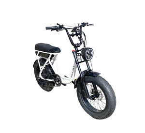 G-Hybrid Rocky Retro Electric Bike WHITE