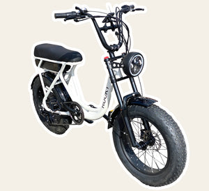 G-Hybrid Rocky Retro Electric Bike WHITE